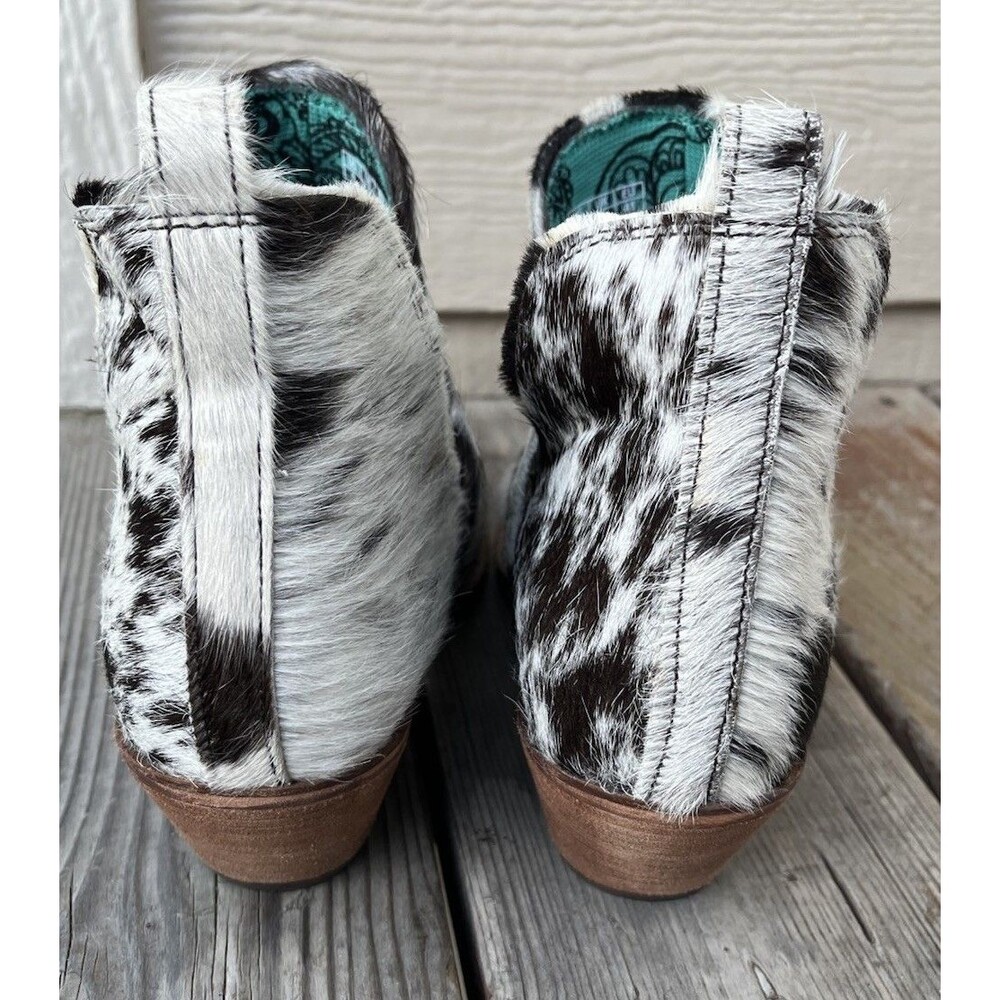 Myra Frisco Blossom Women's 9 Western Hand Tooled Leather Booties Ankle Boots - Picture 9 of 15